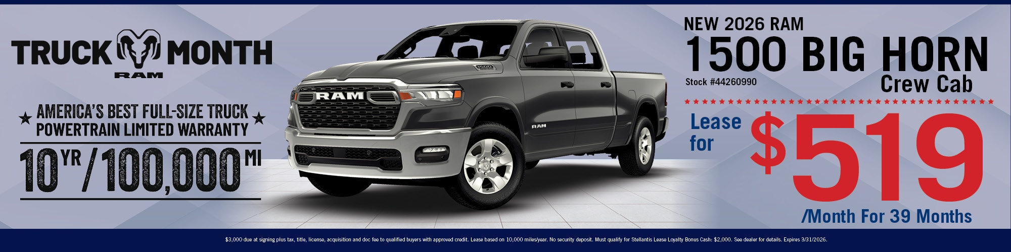2026 Ram 1500 Big Horn Offer | Hugh White CDJR