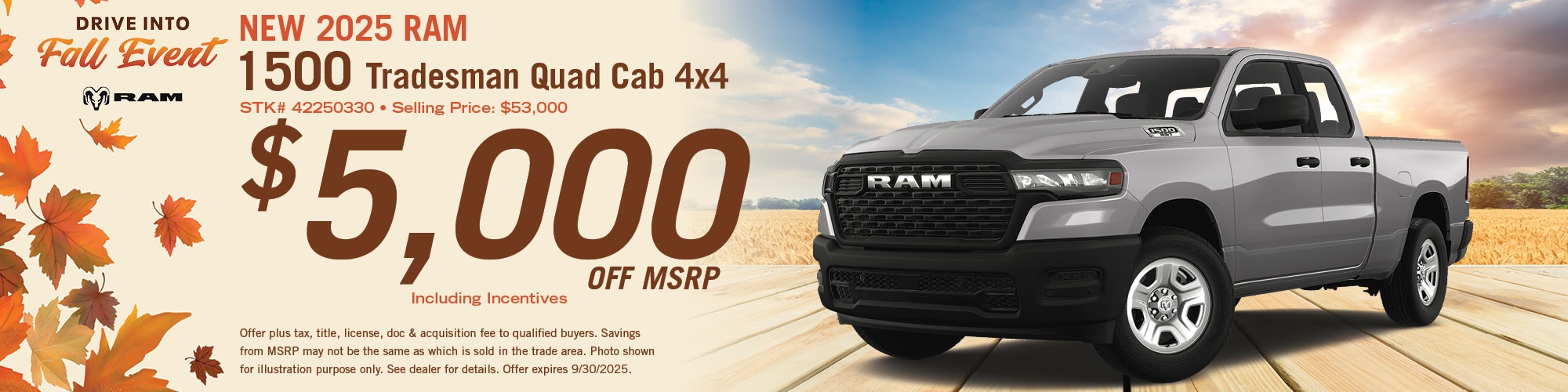 2025 Ram 1500 Tradesman Offer | Hugh White CDJR