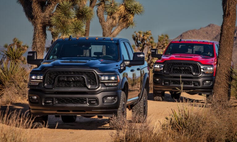 2024 Ram 2500 two driving in desert