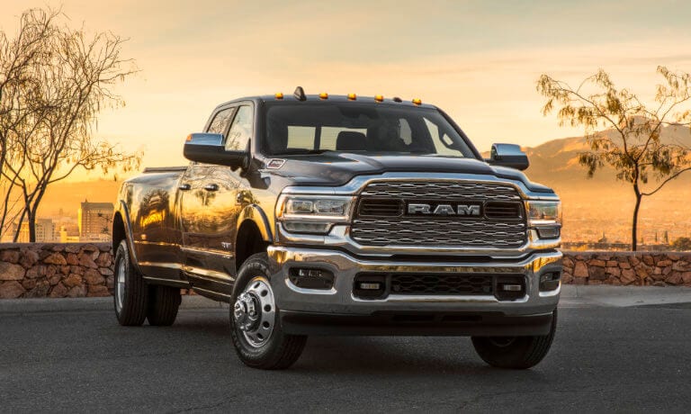2024 Ram 3500 parked at overlook at sunrise