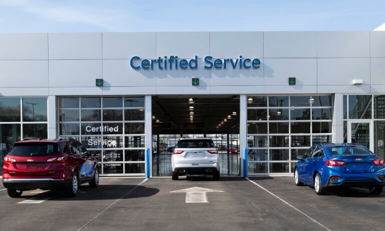 Vehicles entering service center