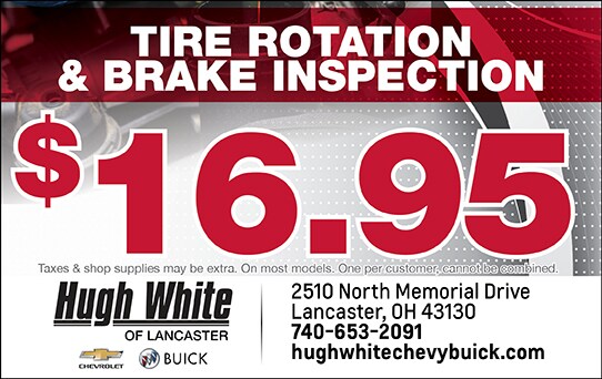 $16.95 Tire Rotation & Brake Inspection | Hugh White Chevy Buick of Lancaster