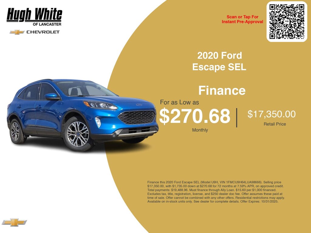 Used 2020 Ford Escape SEL Sport Utility