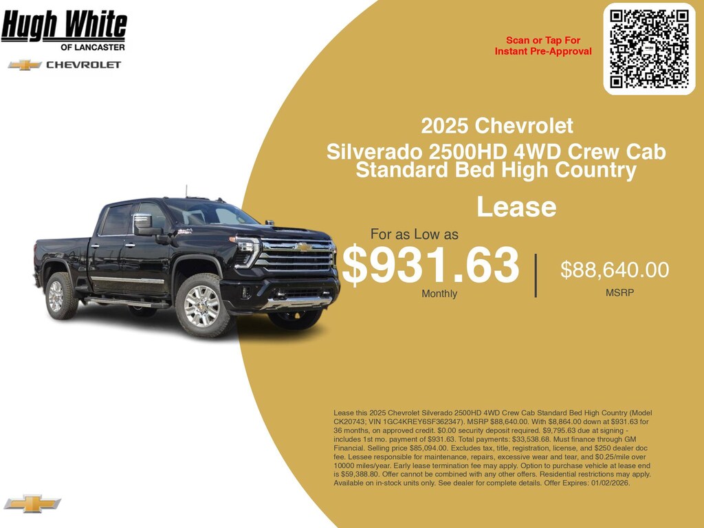 New 2025 Chevrolet Silverado 2500HD High Country Truck