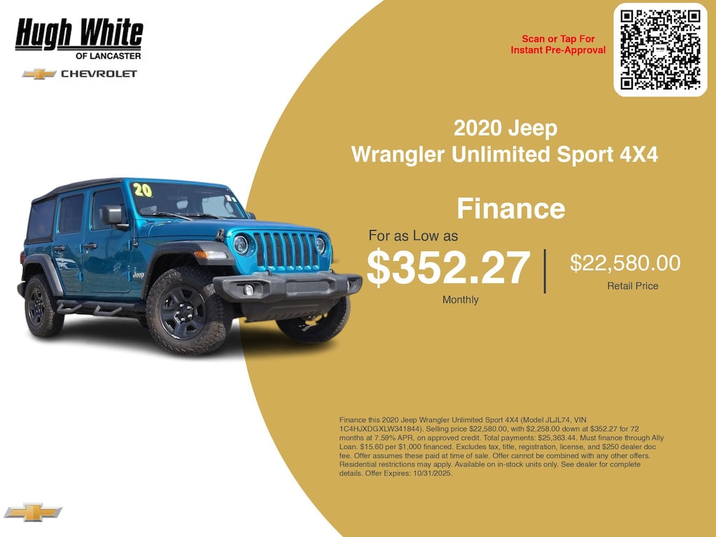 Used 2020 Jeep Wrangler Unlimited Sport Convertible
