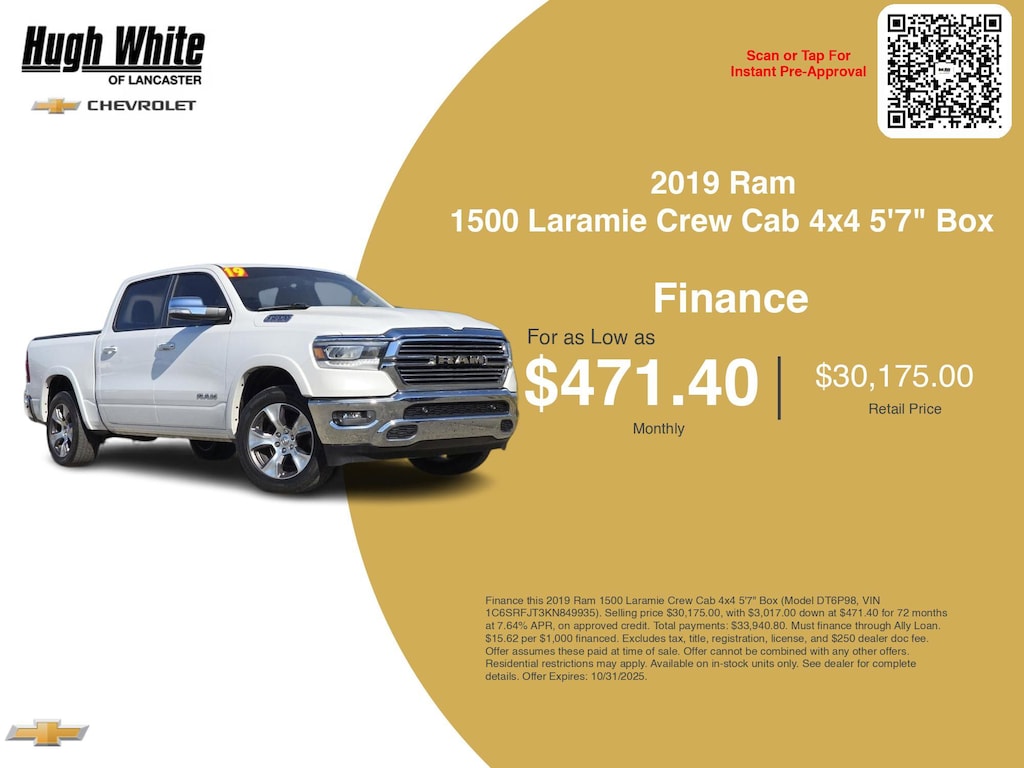 Used 2019 Ram 1500 Laramie Crew Cab Pickup