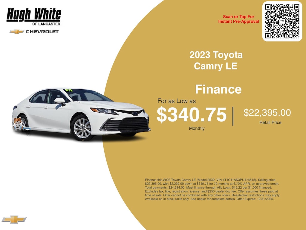Used 2023 Toyota Camry LE Car