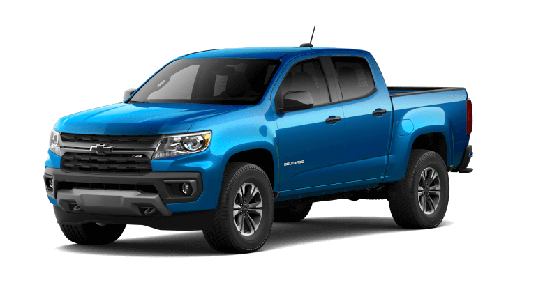 2021 Chevy Colorado Z71 in Bright Blue