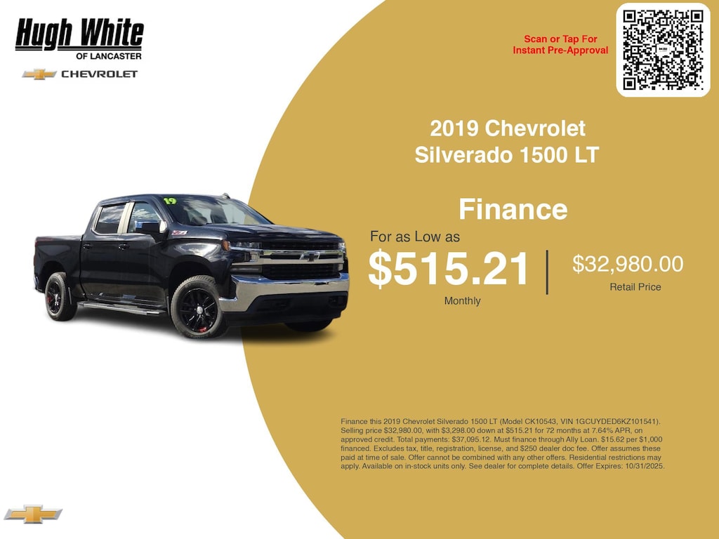 Used 2019 Chevrolet Silverado 1500 LT Crew Cab Pickup