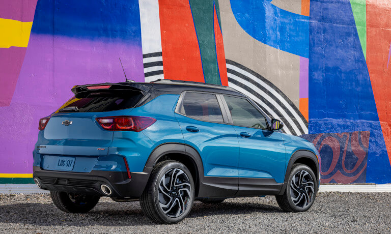 2025 Chevrolet Trailblazer parked bt graffiti wall