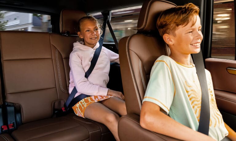 2025 Chevy Suburban interior seats with passengers