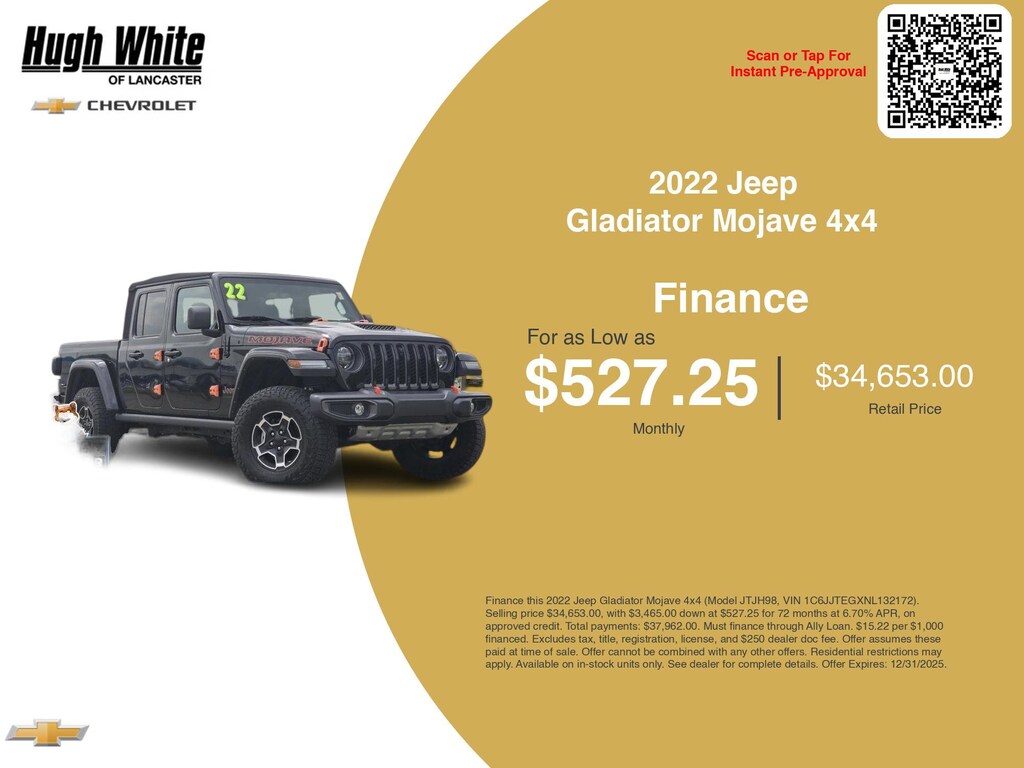 Used 2022 Jeep Gladiator Mojave Crew Cab Pickup
