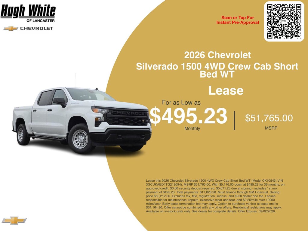 New 2026 Chevrolet Silverado 1500 Work Truck Truck
