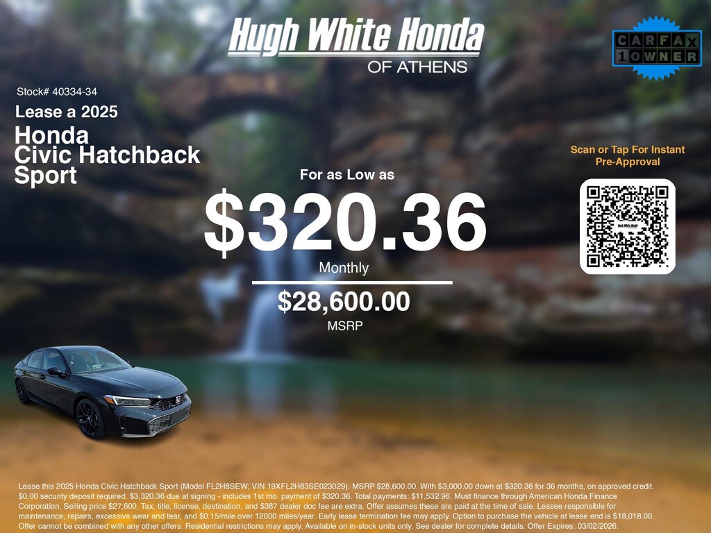 New 2025 Honda Civic Sport Hatchback