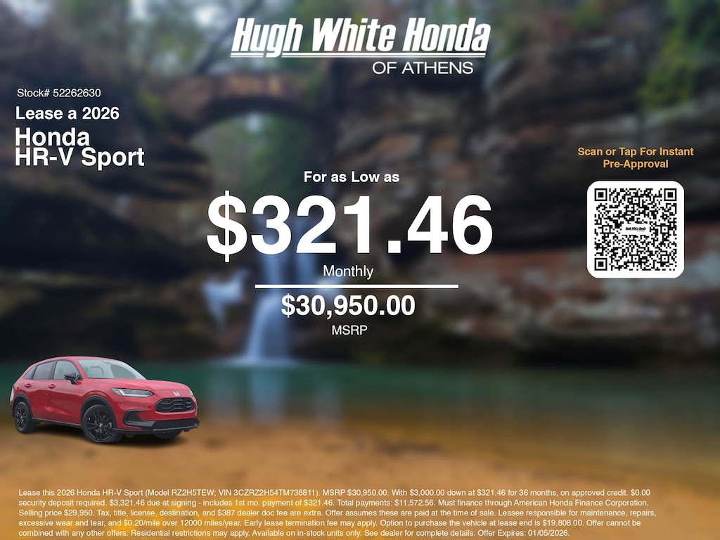 New 2026 Honda HR-V Sport SUV