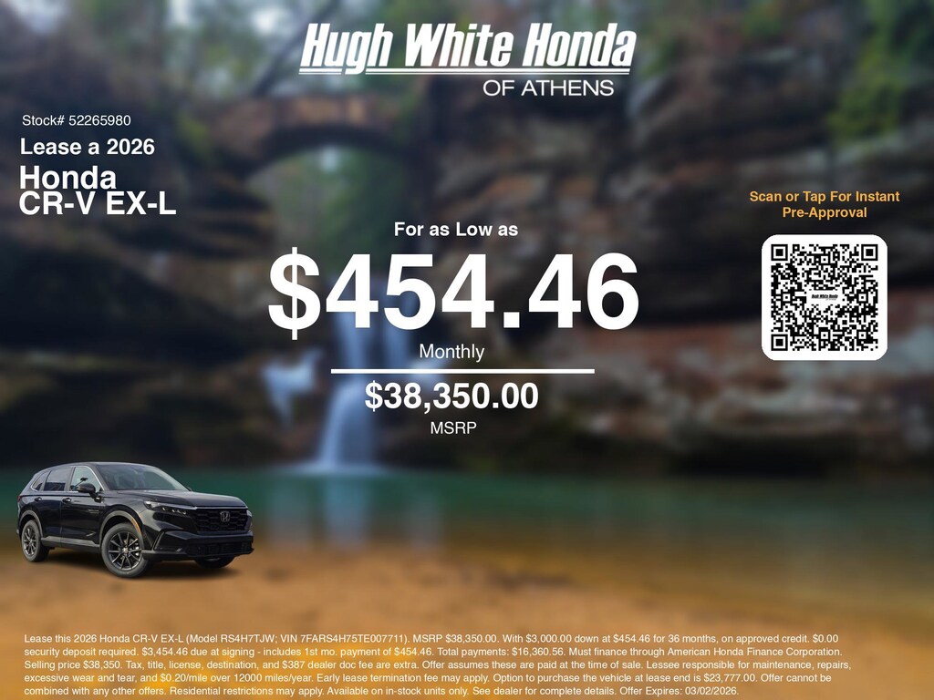 New 2026 Honda CR-V EX-L SUV
