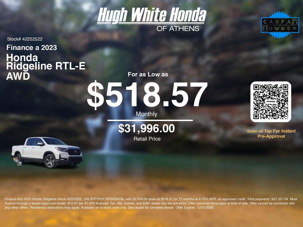 Used 2023 Honda Ridgeline RTL-E Truck Crew Cab