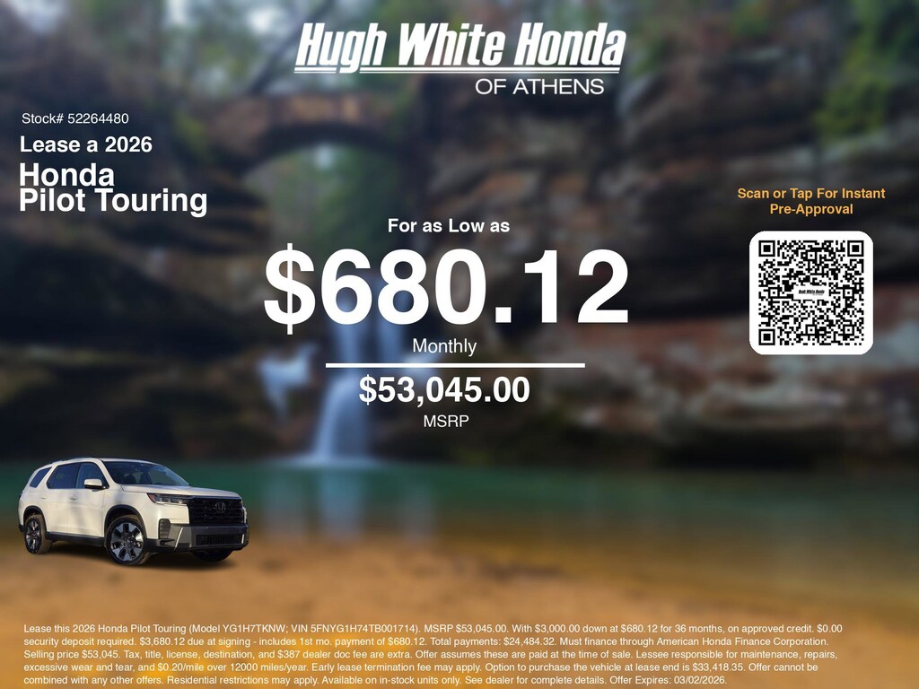 New 2026 Honda Pilot Touring SUV