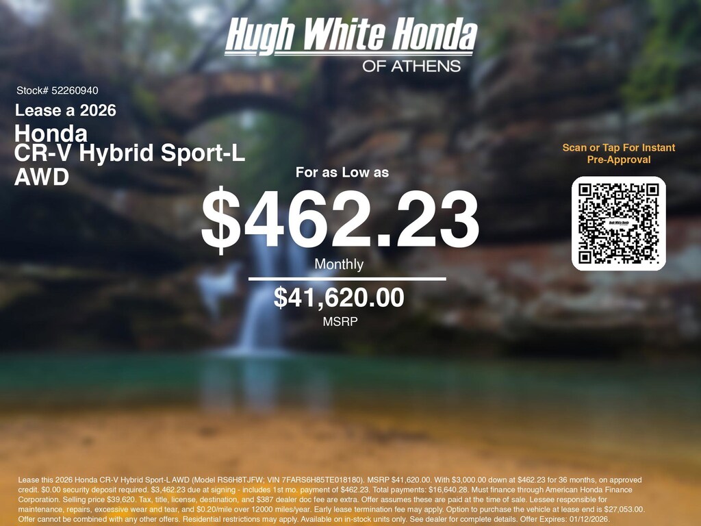 New 2026 Honda CR-V Hybrid Sport-L SUV