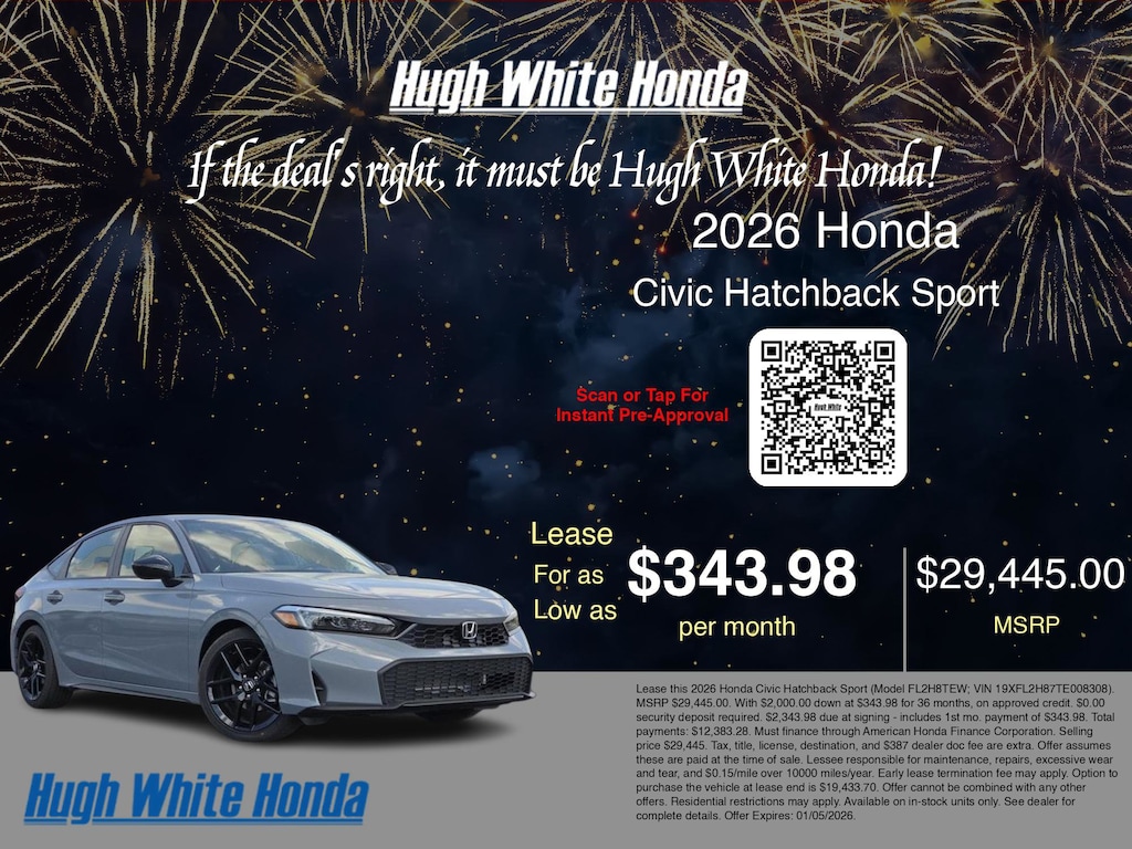 New 2026 Honda Civic Sport Hatchback