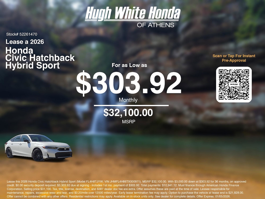 New 2026 Honda Civic Hybrid Sport Hatchback