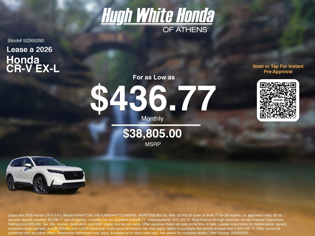 New 2026 Honda CR-V EX-L SUV