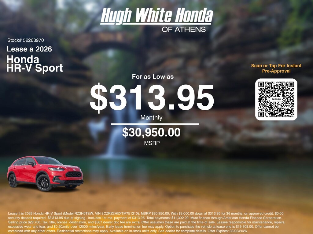 New 2026 Honda HR-V Sport SUV