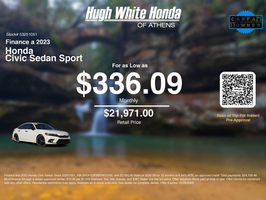 Used 2023 Honda Civic Sport Sedan