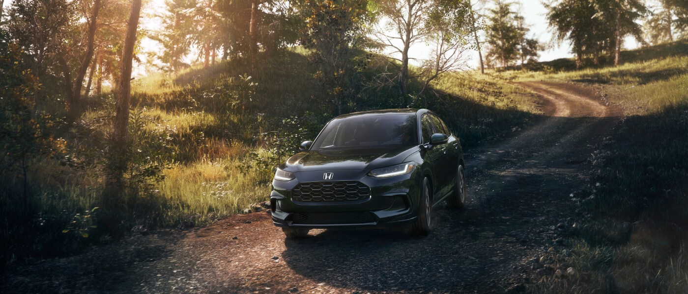 2026 Honda HR-V driving on a dirt road