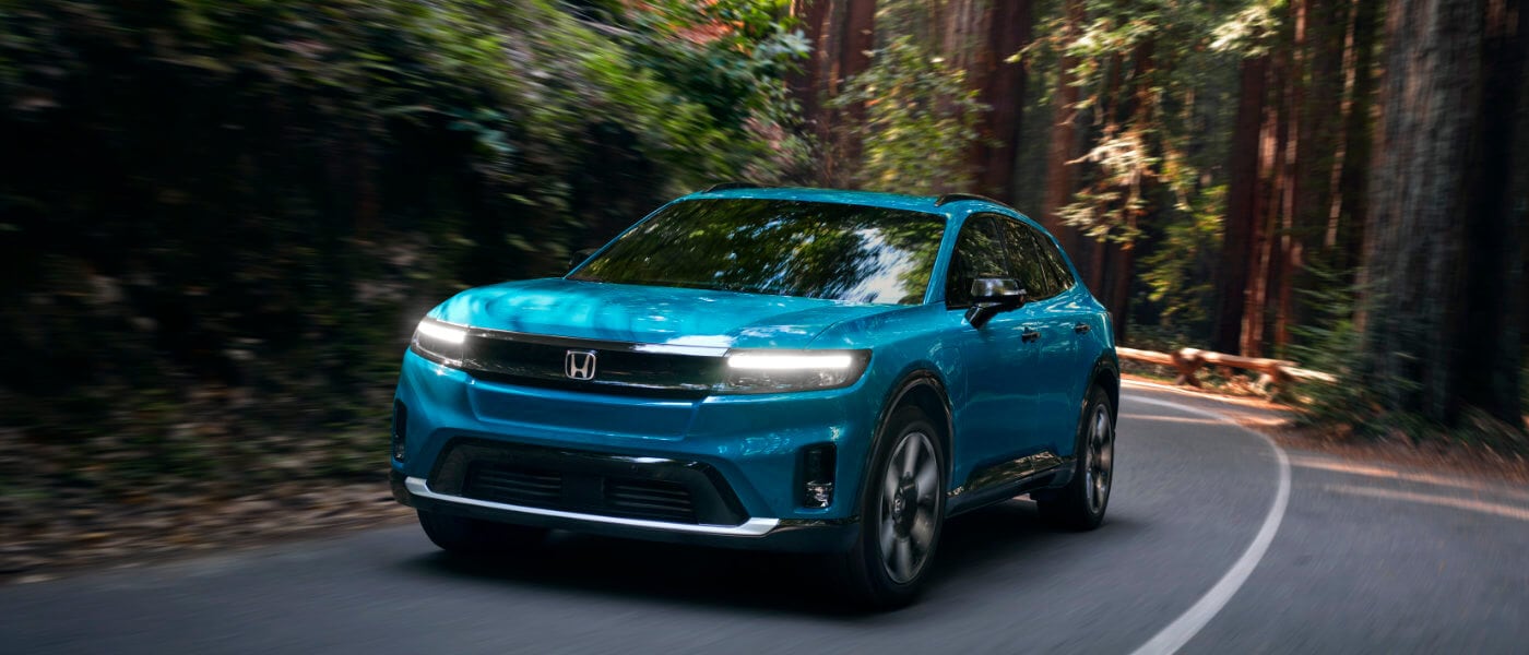 2024 Honda Prologue on a forest road