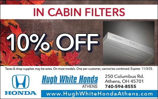 10% Off In Cabin Filters