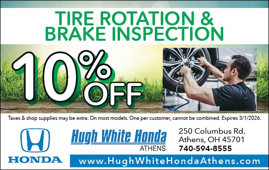 10% Off Tire Rotation and Brake Inspection