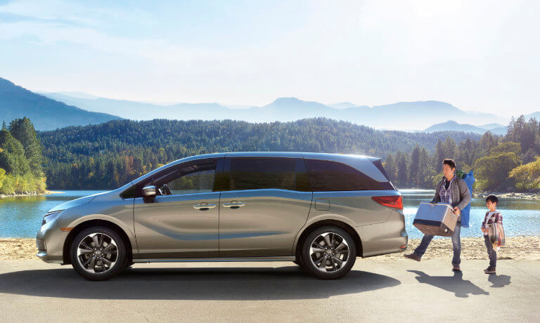 2024 Honda Odyssey parked at a lake