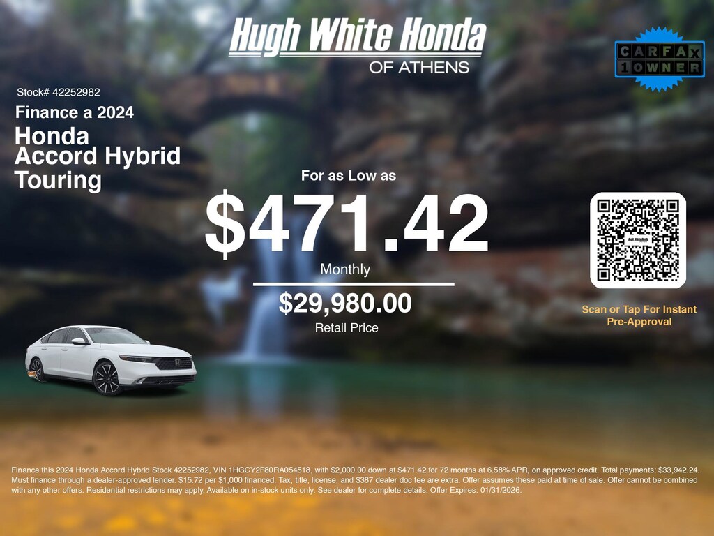 Used 2024 Honda Accord Hybrid Touring Sedan