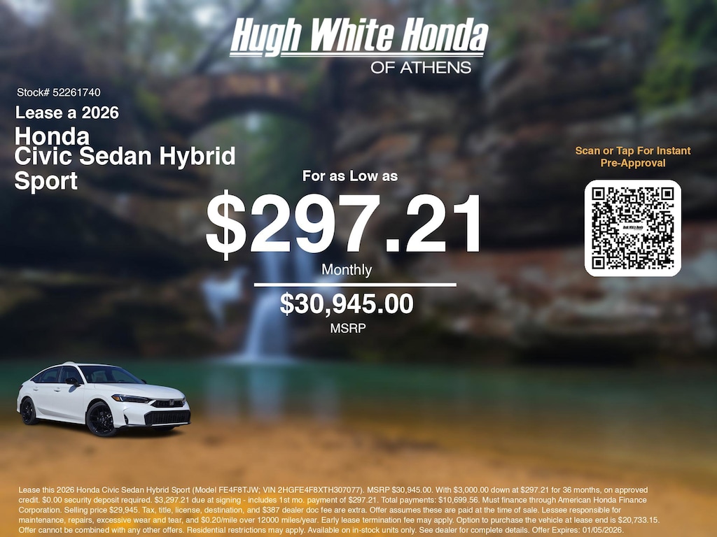 New 2026 Honda Civic Hybrid Sport Sedan