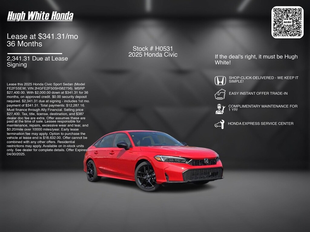 New 2025 Honda Civic Sport Sedan