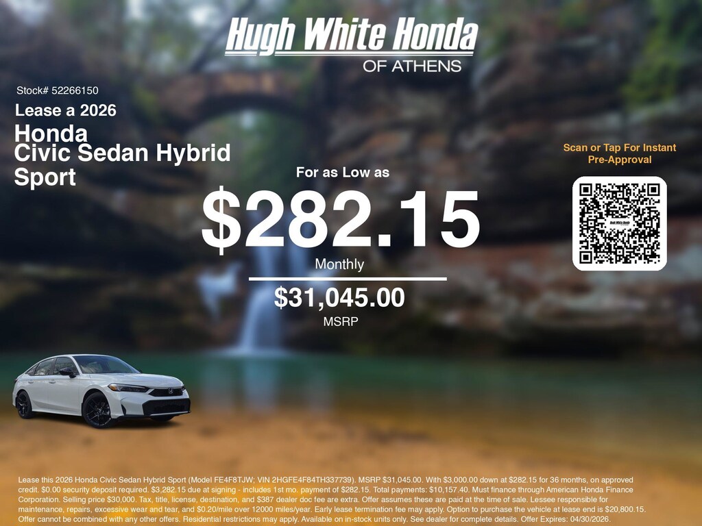 Used 2026 Honda Civic Hybrid Sport Sedan