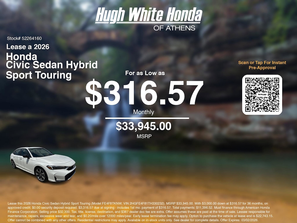 New 2026 Honda Civic Hybrid Sport Touring Sedan