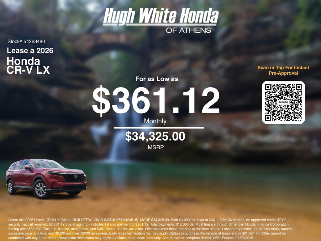 New 2026 Honda CR-V LX SUV