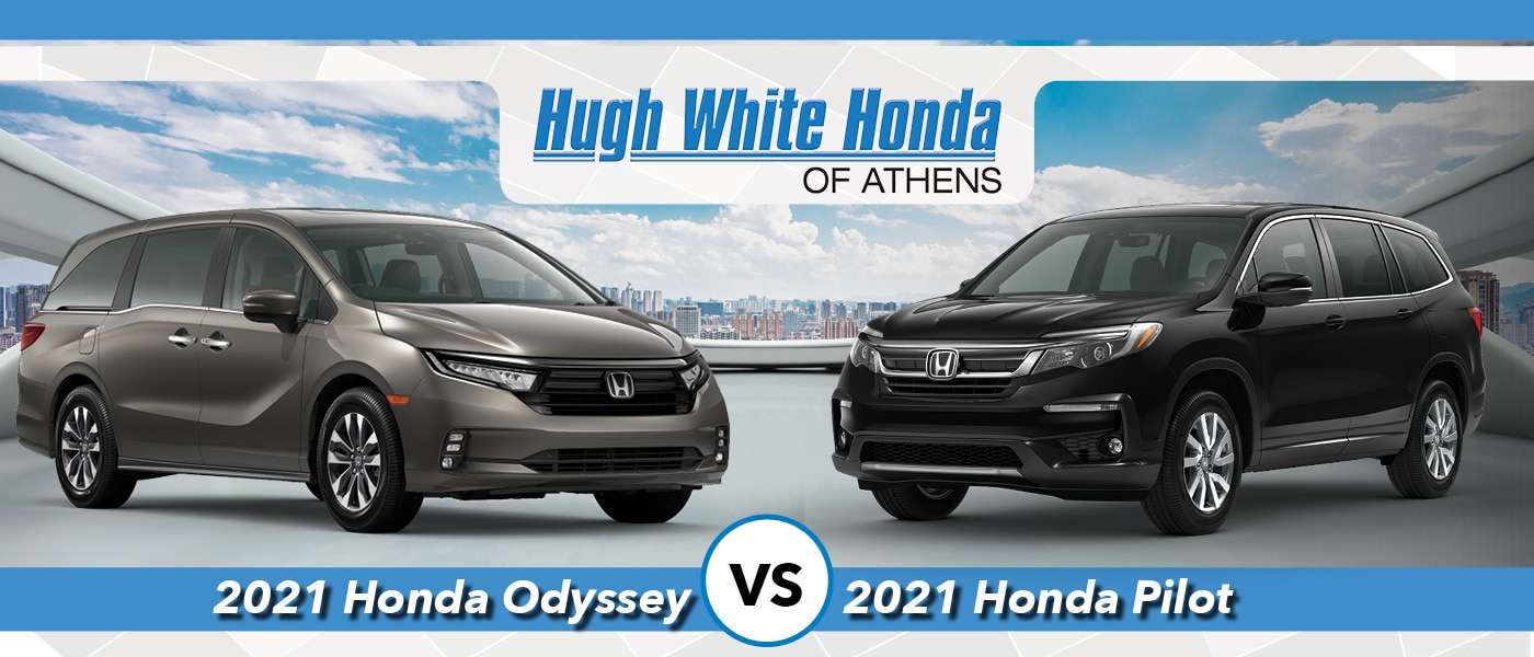 2021 Honda Pilot vs Odyssey side by side