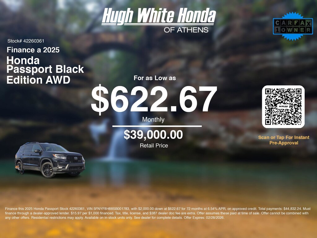 Used 2025 Honda Passport Black Edition SUV