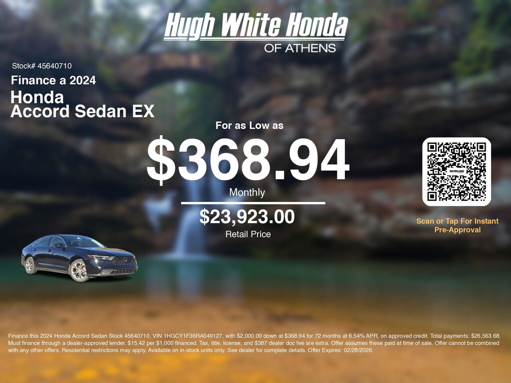 Used 2024 Honda Accord EX Sedan