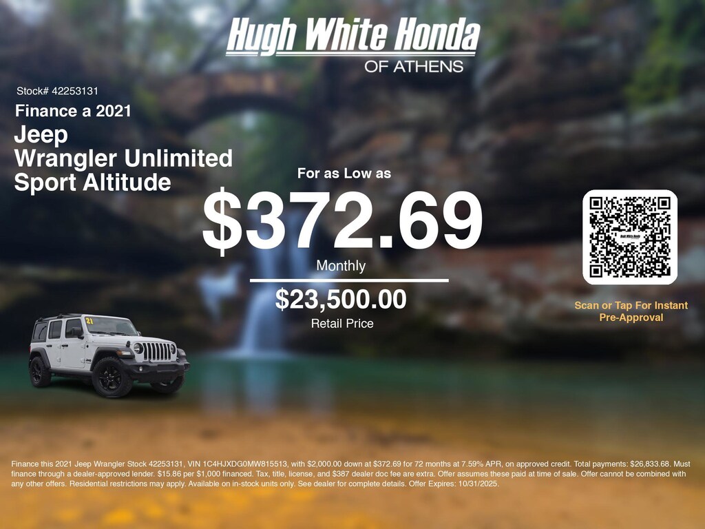 Used 2021 Jeep Wrangler Unlimited Sport SUV