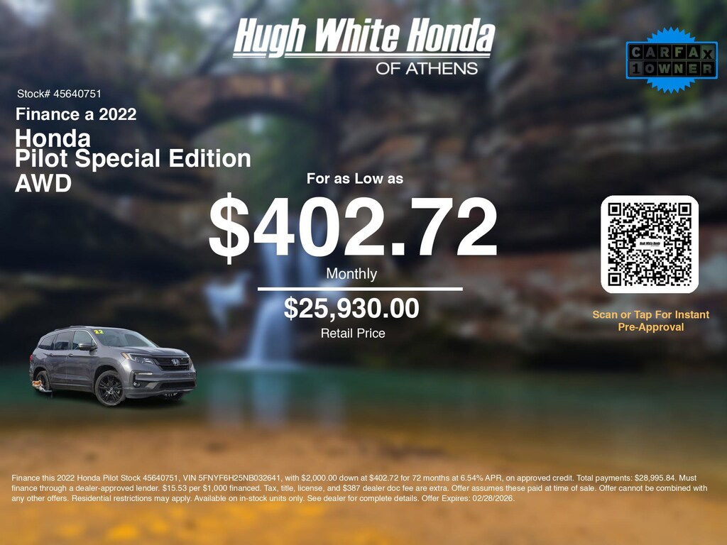 Used 2022 Honda Pilot Special Edition SUV