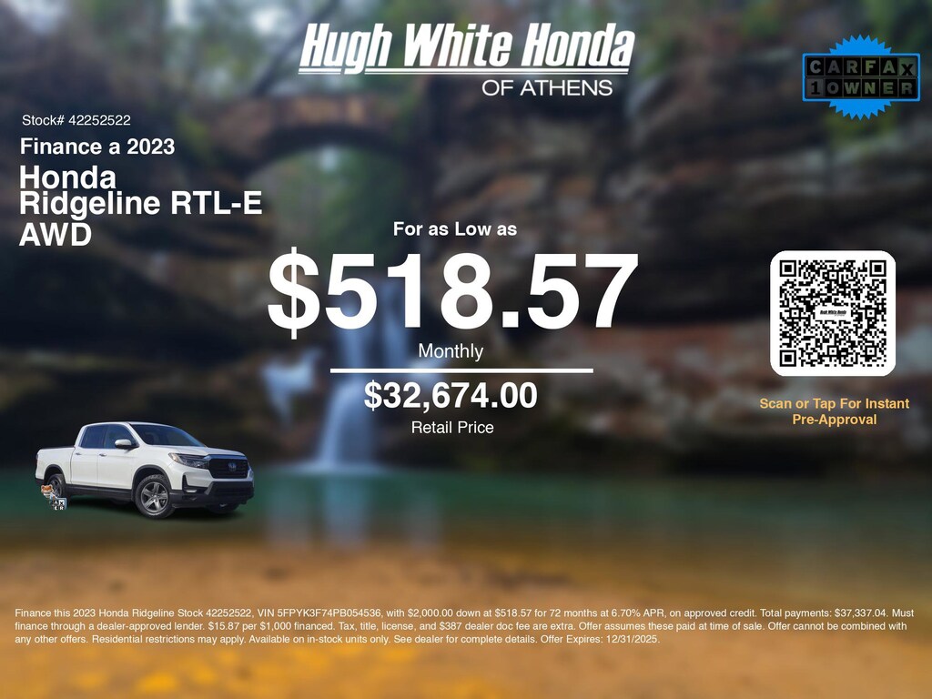 Used 2023 Honda Ridgeline RTL-E Truck Crew Cab