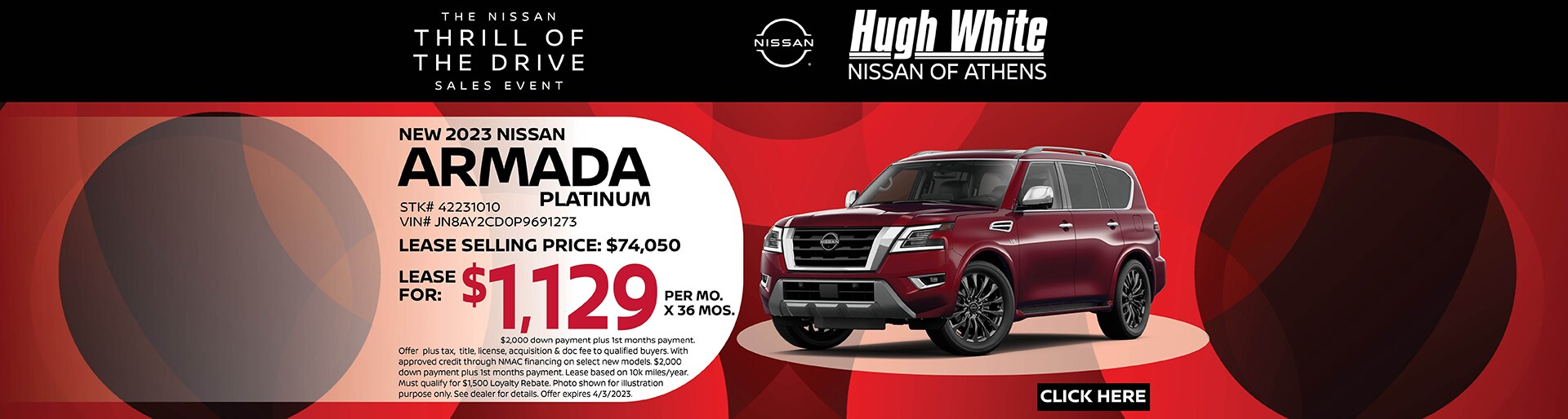 2023 Nissan Armada Lease Offer | Hugh White Nissan Athens