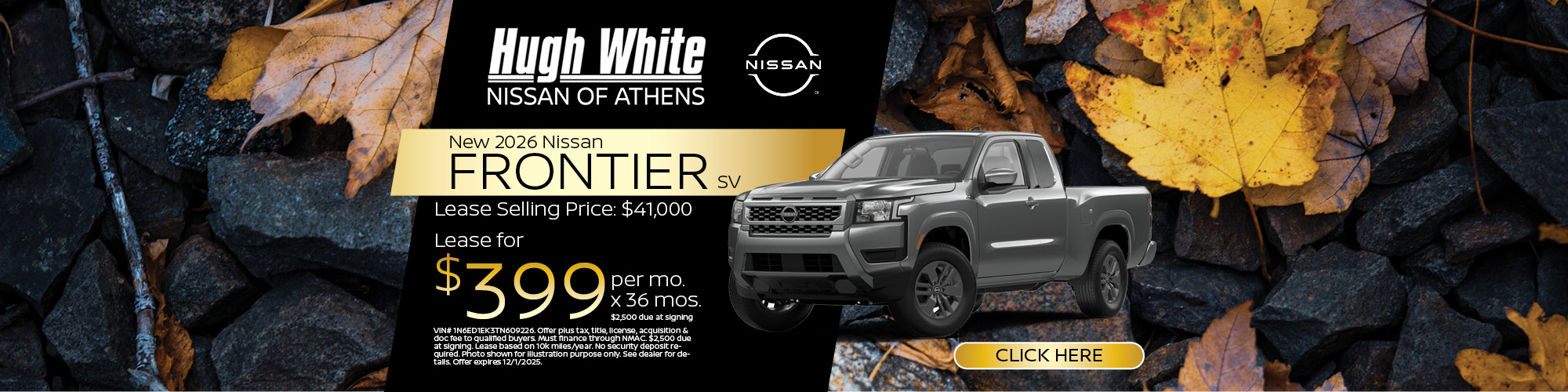 2026 Nissan Frontier Lease Offer | Hugh White Nissan Athens
