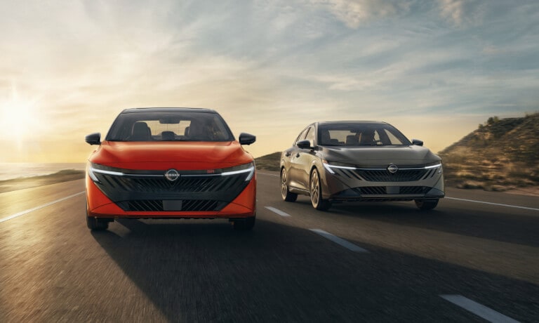 2026 Nissan Sentra pair driving head-on