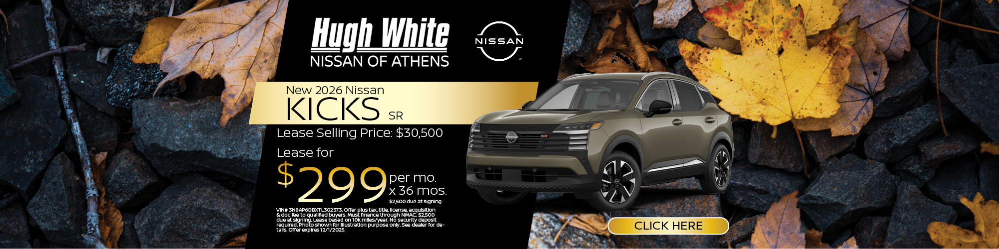 2026 Nissan Kicks Lease Offer | Hugh White Nissan Athens