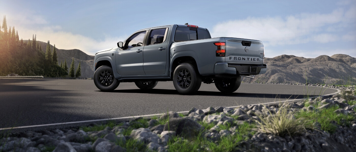 2026 Nissan Frontier facing away in mountains
